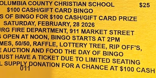 CCCS CASH\/GIFT CARD BINGO