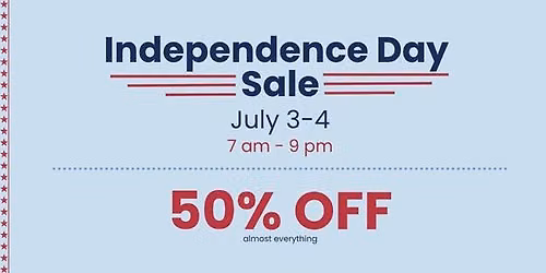 Independence Day 50% off Sale