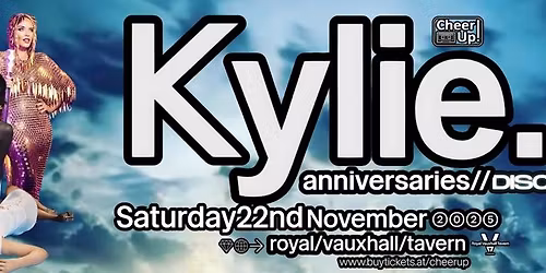 Cheer Up's Kylie Minogue Anniversaries Disco Party at The Royal Vauxhall Tavern