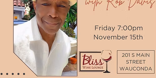 Live Music with Rob Davis at Bliss!