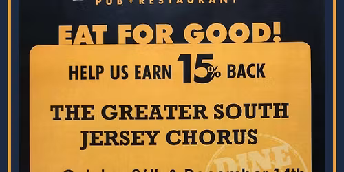 Dine & Donate - Support the Greater South Jersey Chorus!