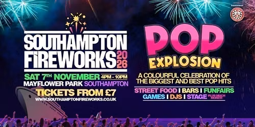 Southampton Fireworks 2026 \u2013 The POP EXPLOSION!