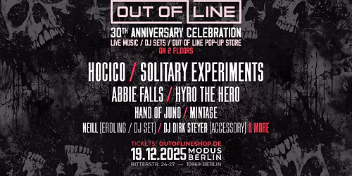 30 Years Out Of Line - Hocico, Solitary Experiments, Abbie Falls & more
