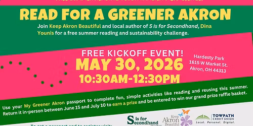 Read for a Greener Akron Summer Sustainability Challenge Kickoff Event
