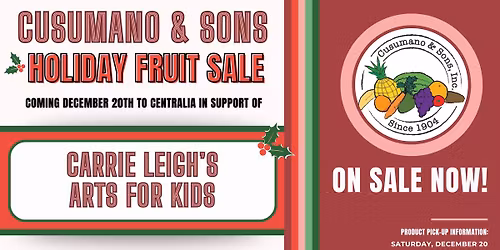 Carrie Leigh's Arts for Kids Holiday Fruit Sale