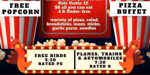 Monthly Movie Night & Pizza Buffet