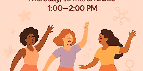 WHEN event: Zumba with Stefania \u2014 Thursday, 12 March 2026, 1:00\u20132:00 PM