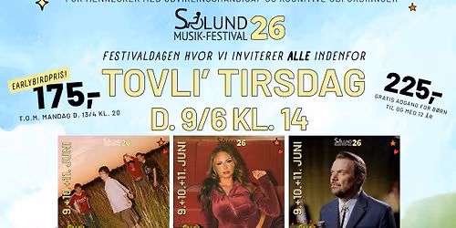 TOVLI' TIRSDAG 2026
