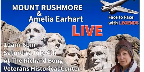 4th of July parade & events with AMELIA EARHART & presidents