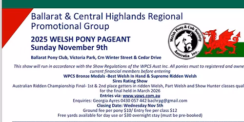2025 Welsh Pony Pageant