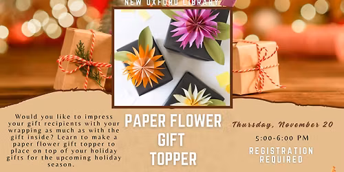 Paper Flower Gift Topper