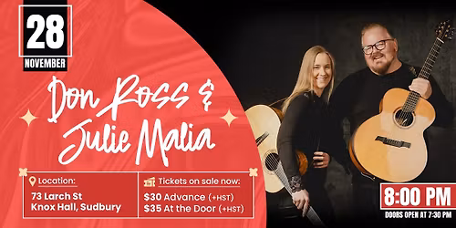 Don Ross & Julia Malia Concert