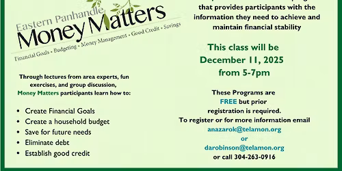 December 2025 Money Matters Workshop