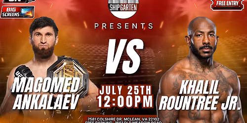 FREE UFC Fight Night Watch Party at Shipgarten: Ankalaev vs. Rountree Jr.