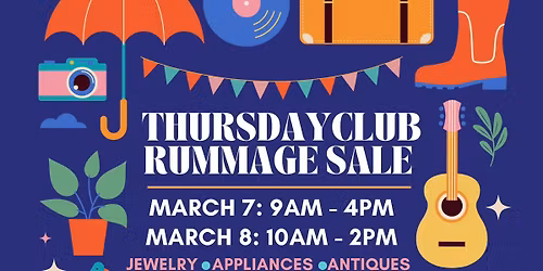The Thursday Club 97th Annual Rummage Sale 2026