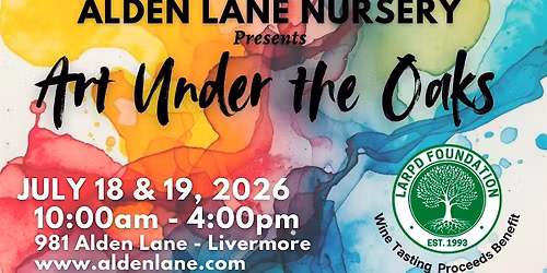 Alden Lane Nursery's annual Art Under the Oaks festival - Artists selling a