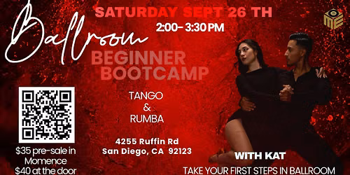 Ballroom Beginner Bootcamp: Tango & Rumba with Kat! 9\/26