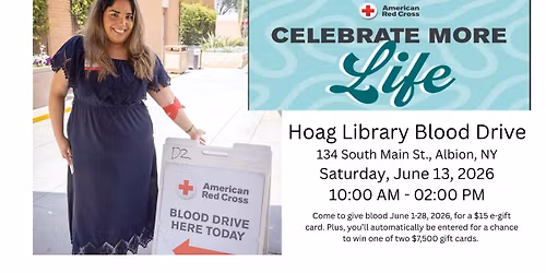 Red Cross Blood Drive @ Hoag Library