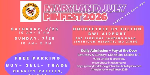 Summer Maryland Disney Pin Trading Event