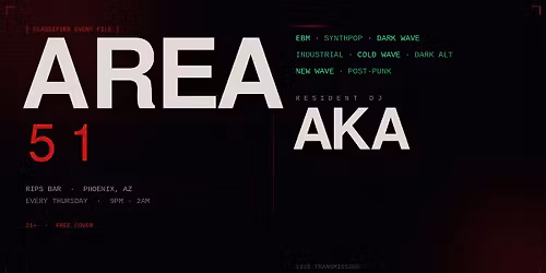 AREA 51 | Thursday May 7th 2026 |