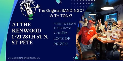 \ud83c\udfb6 BANDINGO\u00ae TUESDAYS \ud83c\udf89with T-Bone\u2013 Music Bingo Night at THE KENWOOD BAR ST PETE, 7PM\ud83c\udfa4\ud83c\udf7b