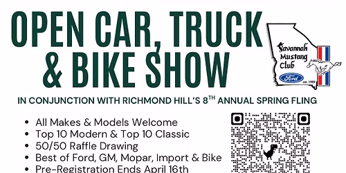 Open Car, Truck, & Bike Show (RH 8th Annual Spring Fling)
