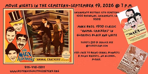 Movie Night in the Cemetery - 'Animal Crackers'