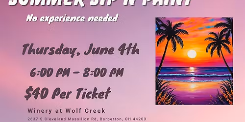 Summer Sip N Paint