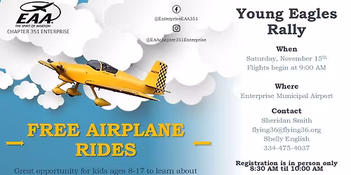 Young Eagles Rally - Kids Fly Free!