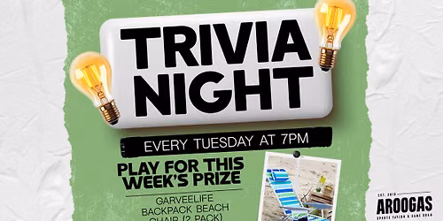 Trivia Night Win a GarveeLife Backpack Beach Chair 2-Pack