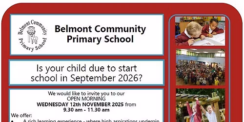 Belmont Primary Open Morning