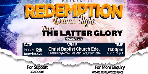 REDEMPTION DRAMA NIGHT 