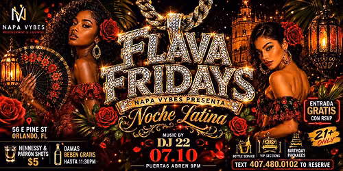 LATIN X CARIBBEAN FUSION FRIDAYS| REGGAETON, DEMBOW, CARIBBEAN| NAPA VYBES