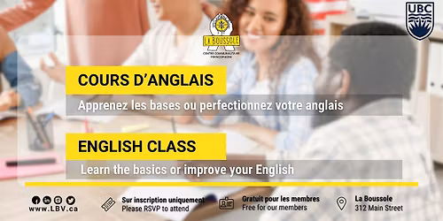 Cours d'anglais en pr\u00e9sentiel