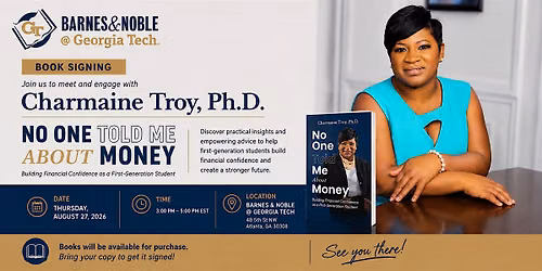 Meet the Author: No One Told Me About Money  Book Signing