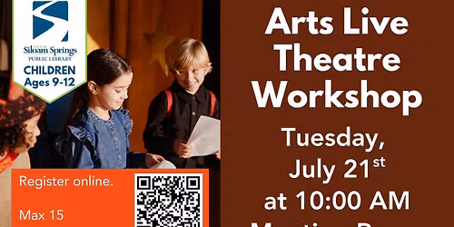 Arts Live Theatre Workshop (Ages 9-12)
