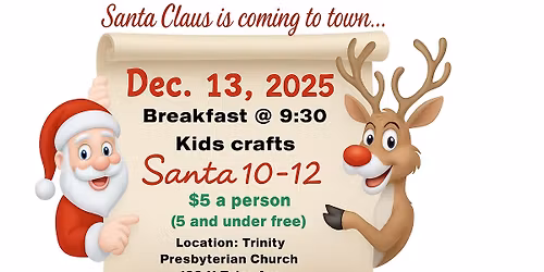 Sjs Breakfast with Santa 2025