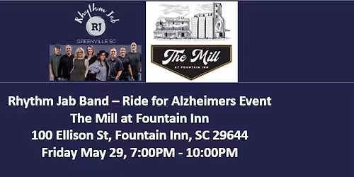 Rhythm Jab Band - Ride to End Alzheimer's - The Mill at Fountain Inn