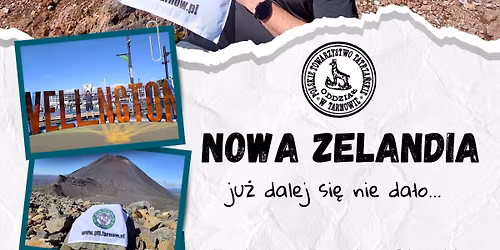 Prelekcja Jarka Glapskiego o podr\u00f3\u017cy do Nowej Zelandii