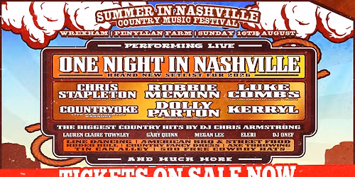 Summer In Nashville - Wrexham 2026