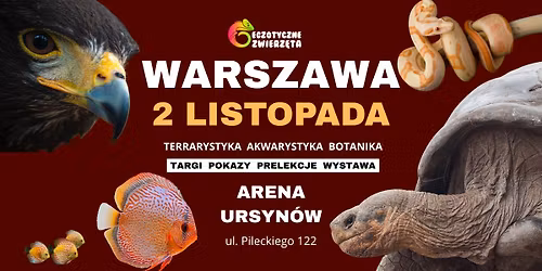 WARSZAWA 2 LISTOPADA - EGZOTYCZNE ZWIERZ\u0118TA - TERRARYSTYKA AKWARYSTYKA BOTANIKA