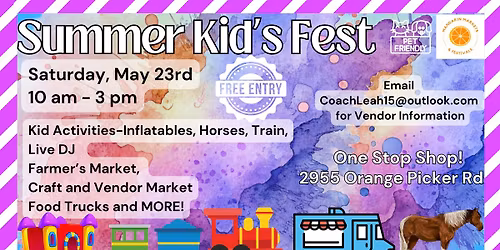 5\/23 FREE Summer Kid's Fest at Mandarin Markets