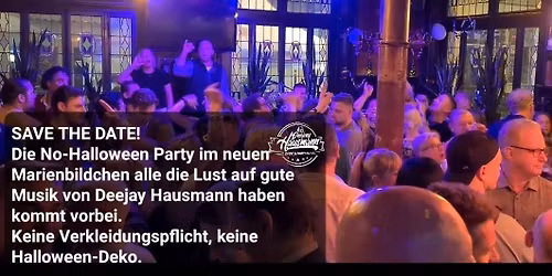 NO-Halloween Party im Marienbildchen mit DJ Hausmann