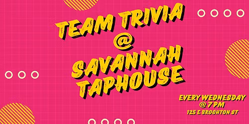 Team Trivia Night at Savannah Taphouse