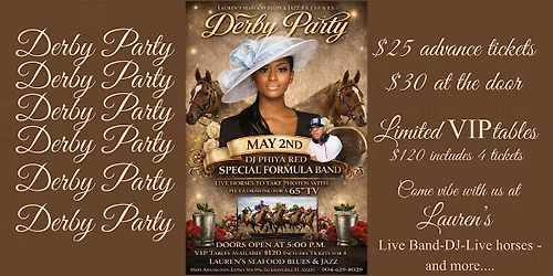 Derby Party presented by Lauren's Seafood Blues & Jazz