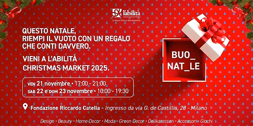 L'abilit\u00e0 Christmas Market - 21, 22 e 23 novembre