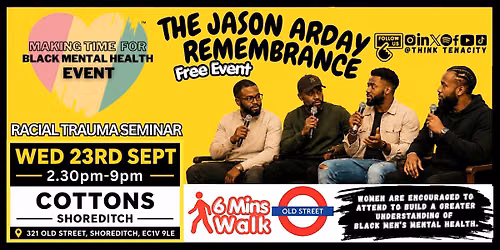 Jason Arday Remembrance | Making Time for Black Mental Health FREE EVENT