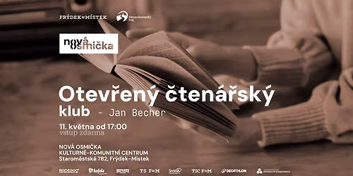 Otev\u0159en\u00fd \u010dten\u00e1\u0159sk\u00fd klub s Jan Becher | VSTUP ZDARMA
