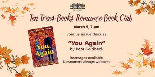 Romance Book Club at Ten Trees Books in Natick