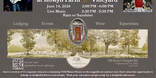 Sunday Wine Tasting at Roslyn Farm & Vineyard featuring Mark Dunn